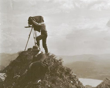 Two Men on Eagle Bluff, C. L. Andrews photographs, 1880s-1948