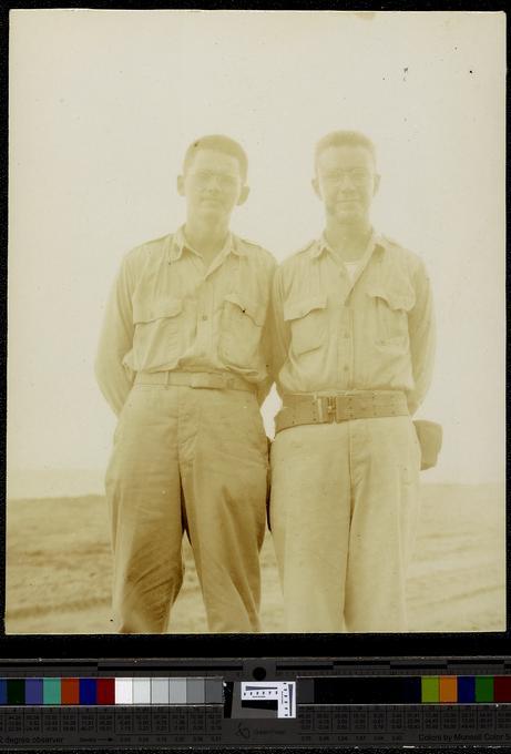 Portrait of WWII US Army Officers Jack Tysell and John Tysell Sr., John Edward Tysell, Sr. papers