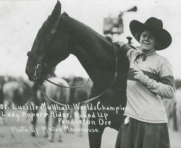 Lucille Mullhall Posing with a Horse, Charles W. Furlong (1874-1967) photographs, 1895-1965