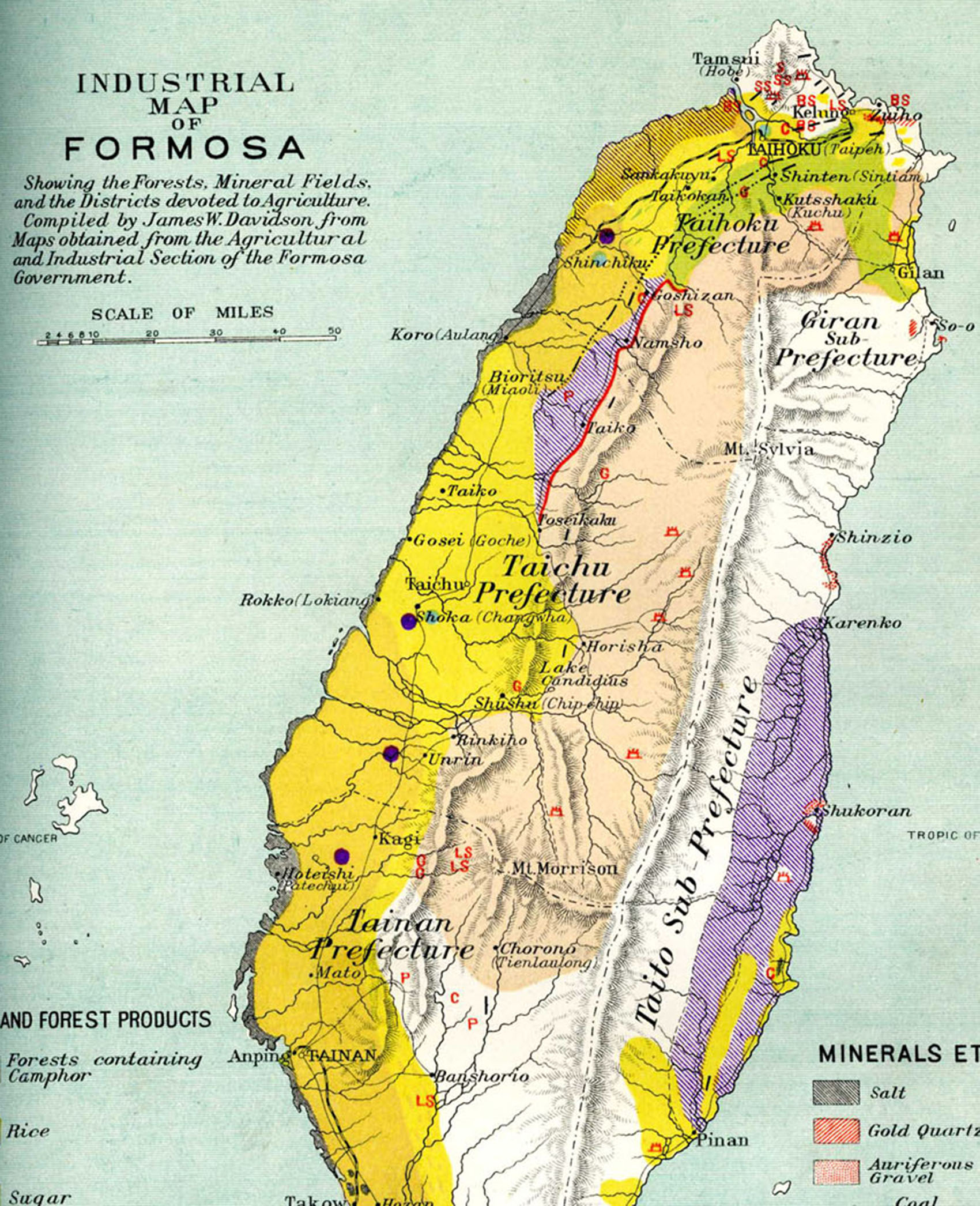 Color topographical map of Formosa, e-Asia Digital Library