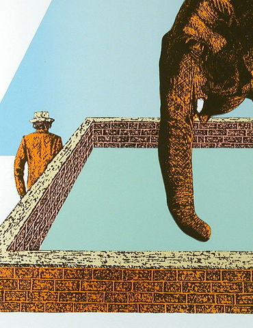 Elefante En Interior, Antonio Segui, The Fairbanks Fine Arts Print Collection