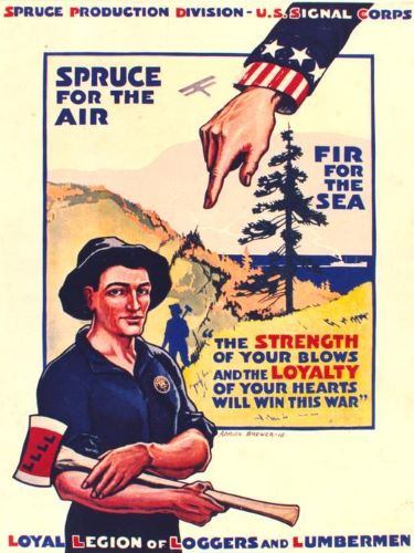 'Spruce for the air -- fir for the sea' poster, Gerald W. Williams Collection