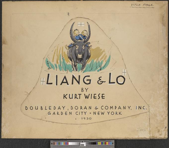 Wiese, Kurt. Liang & Lo, Kurt Wiese papers, circa 1911-1974