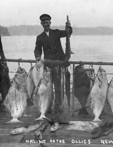 Halibut on Ollie S at Newport, Lincoln County Historical Society Archive