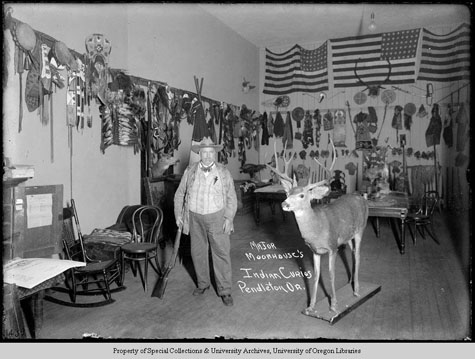 Major Moorhouse's Indian Curios Pendelton Or, Moorhouse Collection, PH036-1439, Picturing the Cayuse, Walla Walla, and Umatilla Tribes