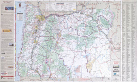 Oregon, official state map, 2005, Oregon Maps