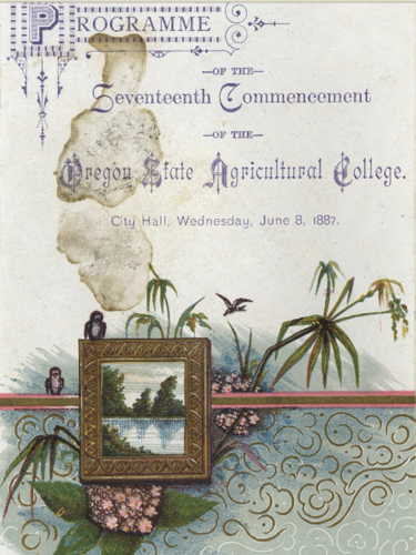 Oregon Agricultural College Commencement Program, June 8, 1887, Oregon State University Commencement Programs