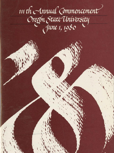 Oregon State University Commencement Program, June 1, 1980, Oregon State University Commencement Programs