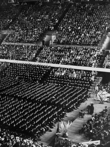 First graduation at Gill Coliseum, 1950, Historical Images of Oregon State University