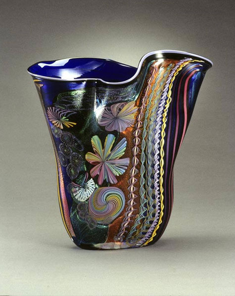 Aquarium Vase, James E. Nowak, Glass art, Department of Transportation, 1995, Oregon Percent for Art