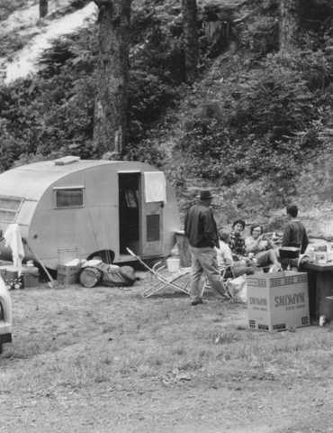 Camping Family with Small Trailer, The Siuslaw National Forest Collection