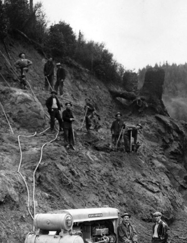 Compressor and Drill Crew, The Siuslaw National Forest Collection