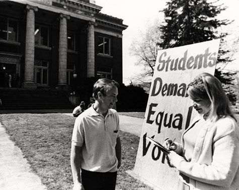Students demand equal voice, UO Archives Photographs
