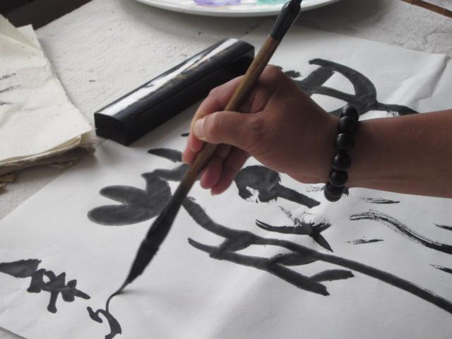 2011BeijingFieldSchool_20110714JenLSongZhuangDay2Calligrapher_055