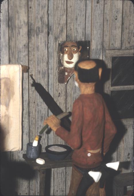 Fort Rock Case, detail showing buckaroo shaving