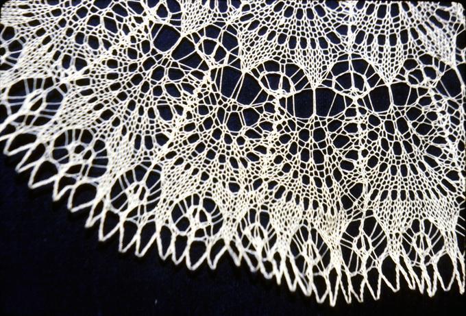 Detail of lace doily