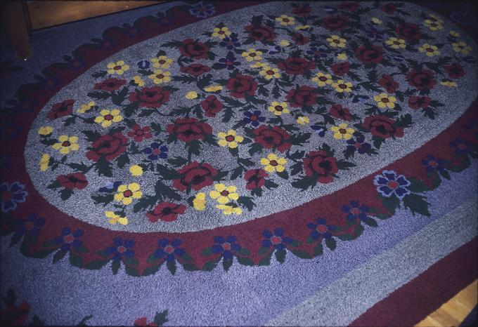 Hooked rug by W.