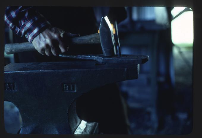 Jim making pins for hinges