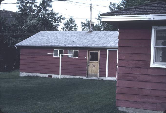 Saddle shop from side, backyard