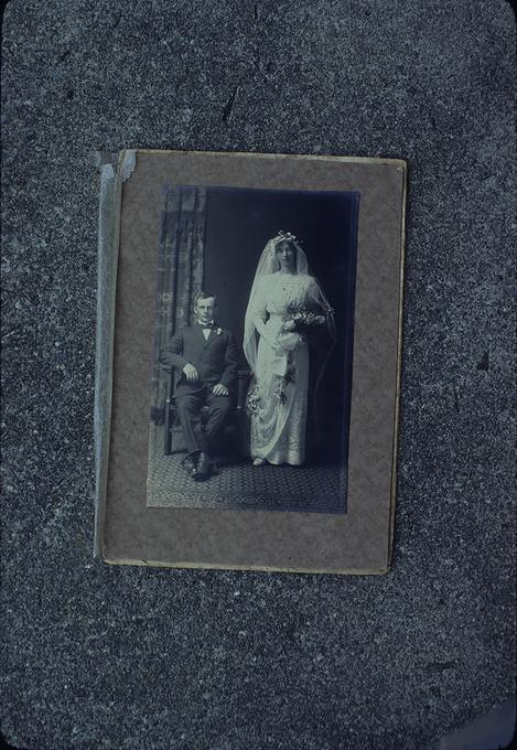 Mrs. Alfa Wicklund at her wedding to Iver Johanneson 1913