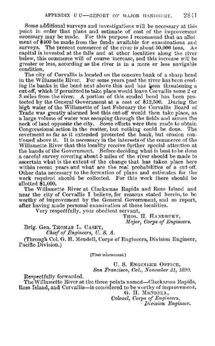 Report of the Secretary of War, being part of the Message and Documents Communicated to the Two Houses of Congress at the Beginning of the Second Session of the Fifty-Second Congress. Volume II. Part III.: Page 2841
