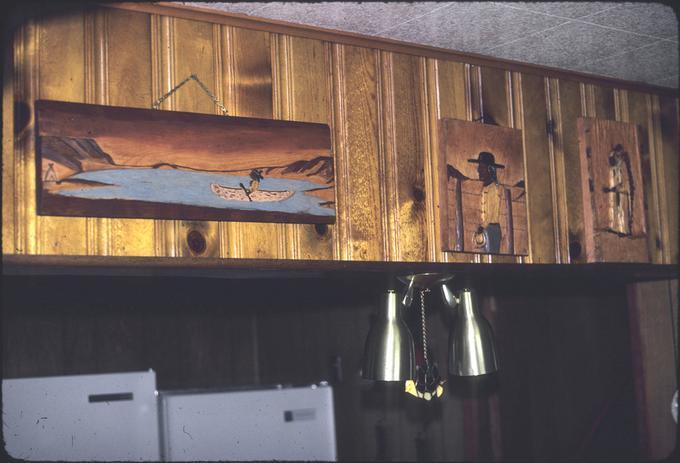 Plaques above dining bar