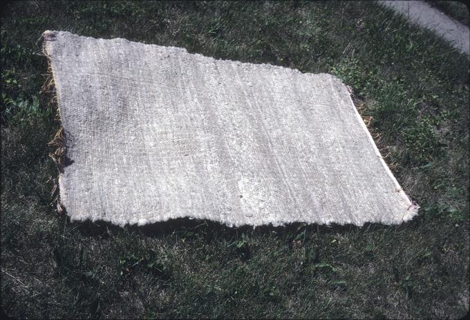 Fleece rug, of fleece woven by Mrs. McC