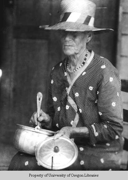 Lydia Ramsey, with saucepan