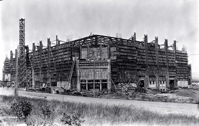 McArthur Court under construction, 1926