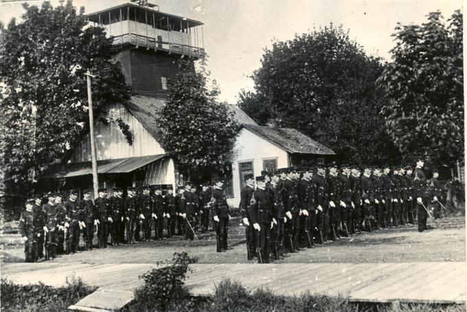 Cadets from OAC in front of water tower