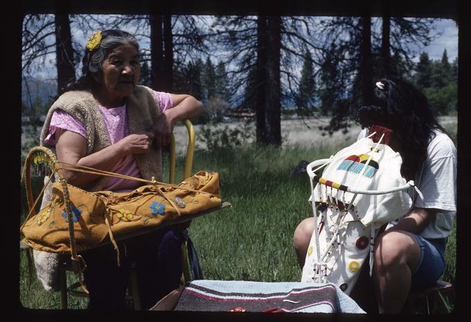 Priscilla Bettles and Priscilla Witcraft, each with cradleboard.