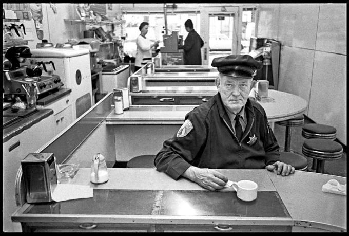 "Dog catcher, Pope's Donut Shop", 1973