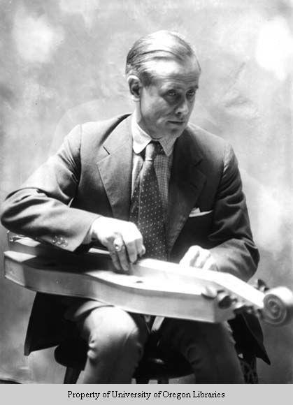 John Jacob Niles playing an Appalachian dulcimer