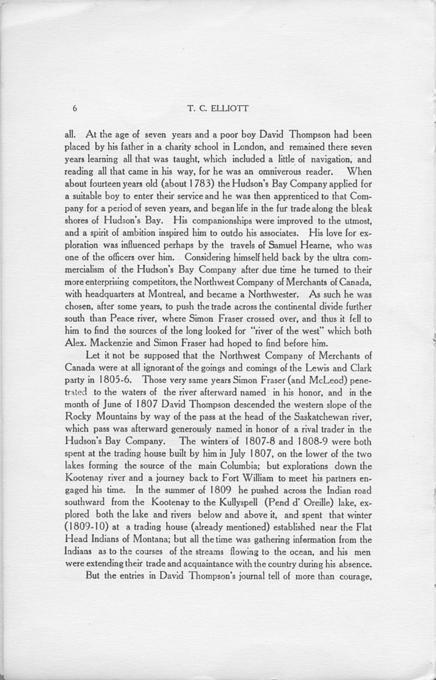 David Thompson, Pathfinder and the Columbia River: Page 6