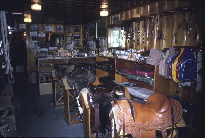 Elmer's shop, interior of sales room