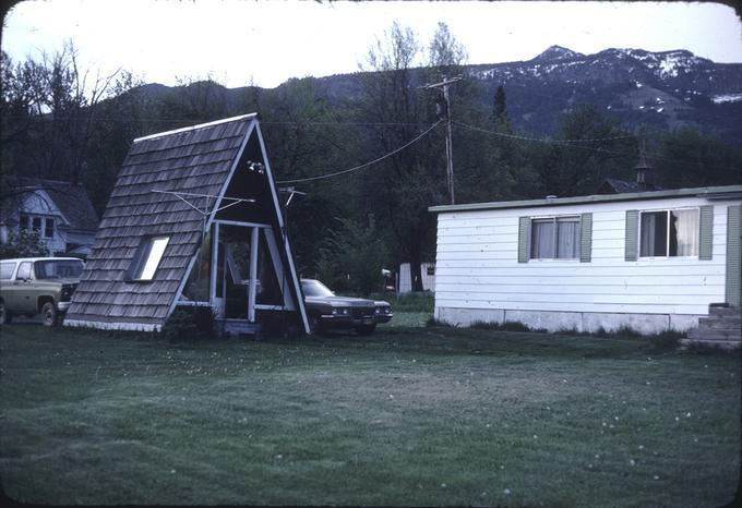 Artist's shop next to trailer home