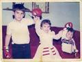 Adriana Hernandez as a child with her Brothers