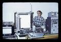 Gary Jarman with soil physics equipment, Oregon State University, Corvallis, Oregon, 1974