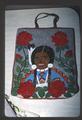 Beaded handbag, Indian maiden, artist Matilda Mitchell