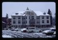 Education Hall with snow, Oregon State University, Corvallis, Oregon, 1977