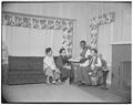 Foreign students at their new home, "International House," February 1953