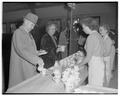 Governor and Mrs. McKay get a barbecue sandwich, October 1949