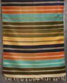 Cover or Throw of multi-colored horizontal striped heavy-weight cotton