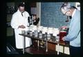 Dr. Darrell Beavers and Dr. Robert Cain brining cherries, Oregon State University, Corvallis, Oregon, circa 1965