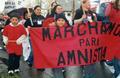 "Marchamos para Amnistia" banner