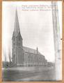 Newly completed Catholic Church and retaining walls in 1899