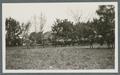 Horse-drawn artillery caissons/limbers on campus, circa 1920