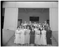 Mother's Club scholarship winners during Mothers Weekend, 1954