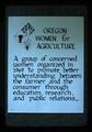 Oregon Women for Agriculture presentation slide, 1977