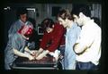 Fred Stormshak and students working with a reproductive tract, Oregon State University, Corvallis, Oregon, circa 1973